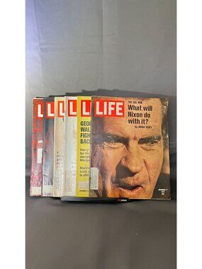 Vintage LIFE Magazine Lot 1972 Nixon Wallace Truman Ross